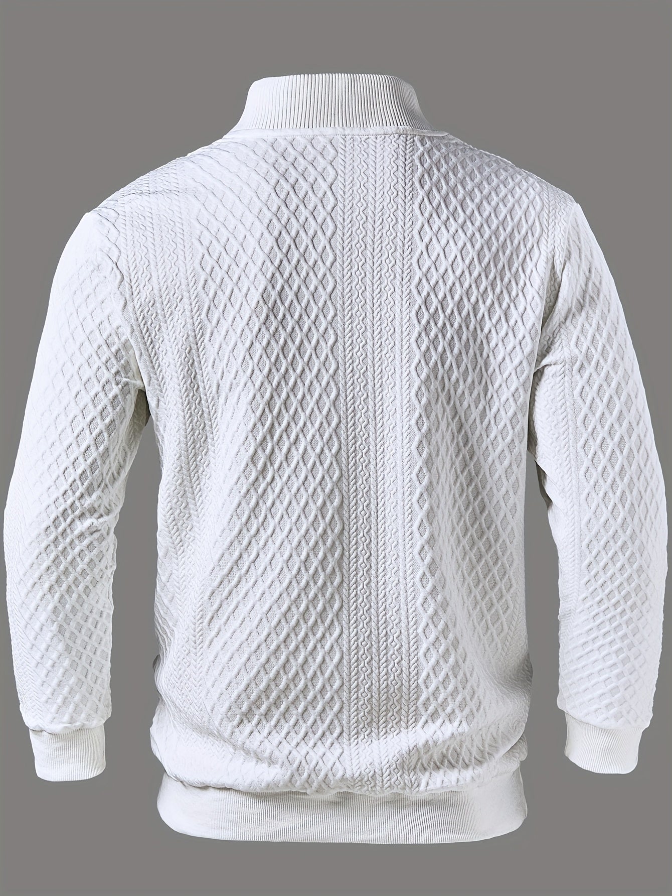 Men'S Casual Long Sleeve Knit Sweater - Soft Stretchy Fabric, Button-Up Collar, Solid Color, Perfect for Fall/Winter, Casual Wear, Streetwear, Everyday Style, |buttonup Sweater|stretchy Fabric Sweater