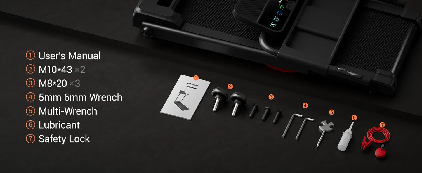 3.0HP Brushless Foldable Treadmill for Home Use 300LB Capacity with Heart Rate Monitor and Dual Shock Absorption