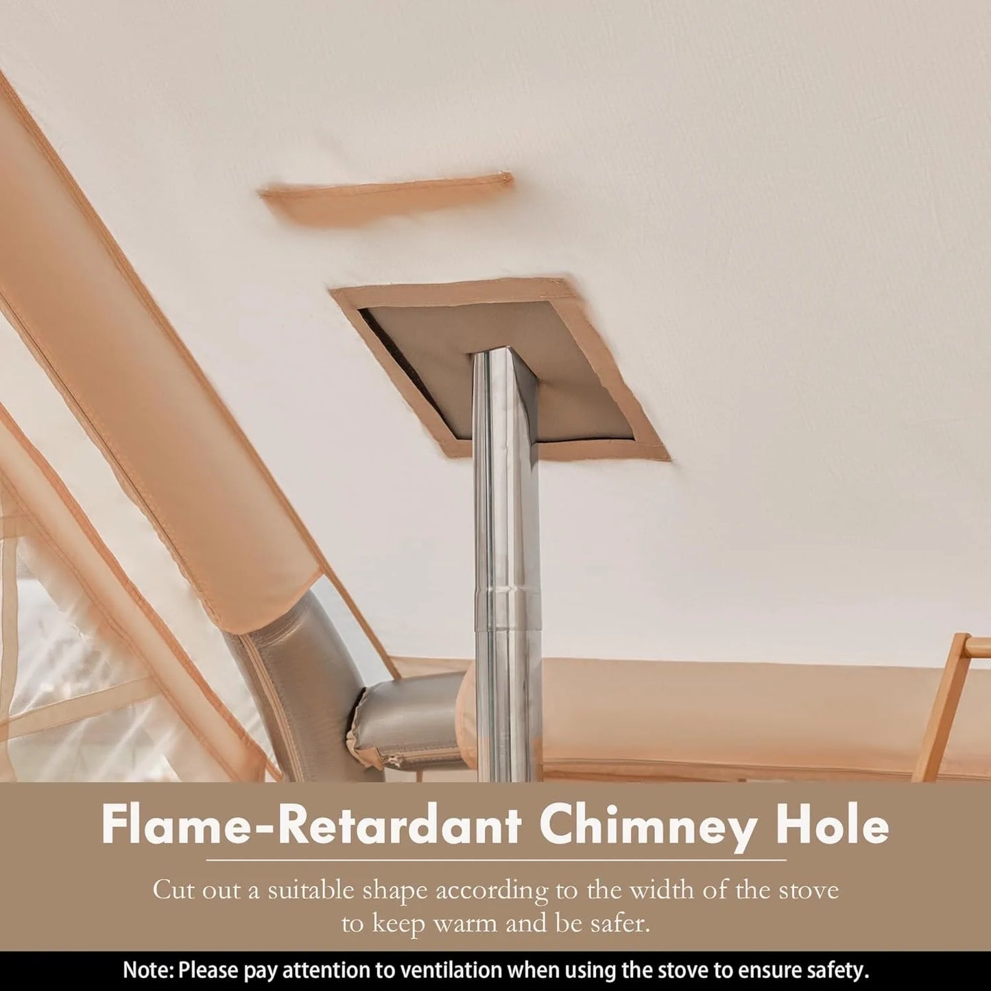 Inflatable Camping Tents 8-10 Person with Stove Jack and Windows