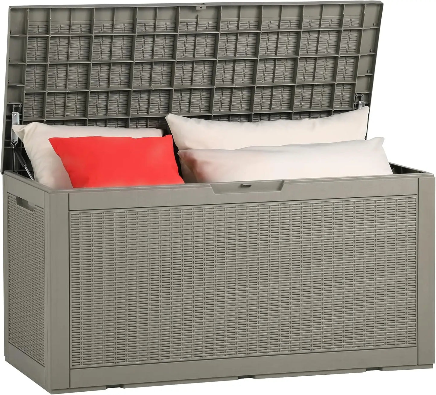 260 Gallon Double Wall Deck Box with Divider Side Handles