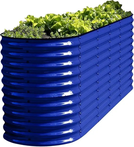 Olle Galvanized Raised Garden Beds 32" Tall Metal Plant Boxes