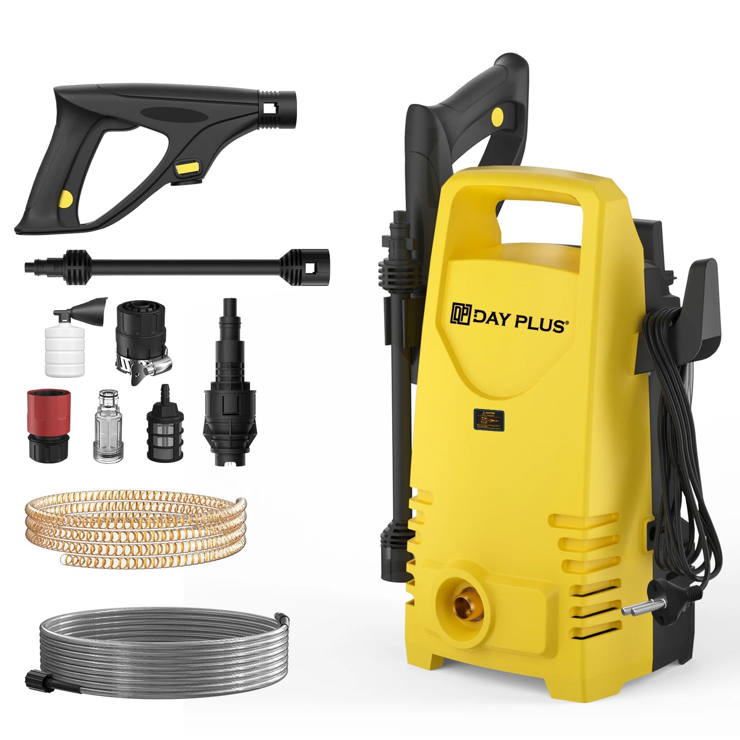 5000 Watt Electric High Pressure Washer 350 Bar 5000 PSI Quick Power Jet with 5 Liter per Minute Flow Rate for Terraces Gardens and Camping Cars