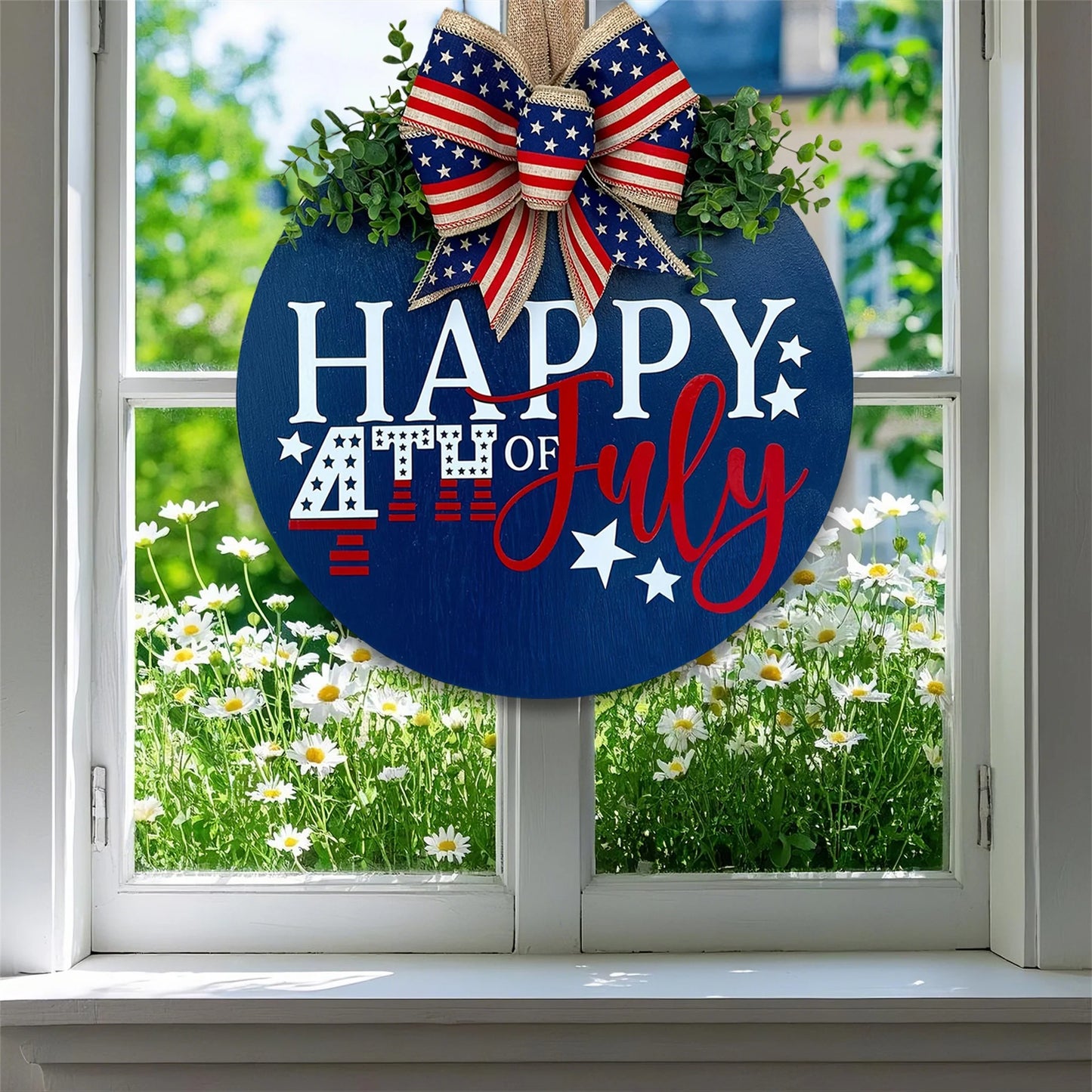 Hign Concerned Patriotic Wooden Welcome Sign For Porch