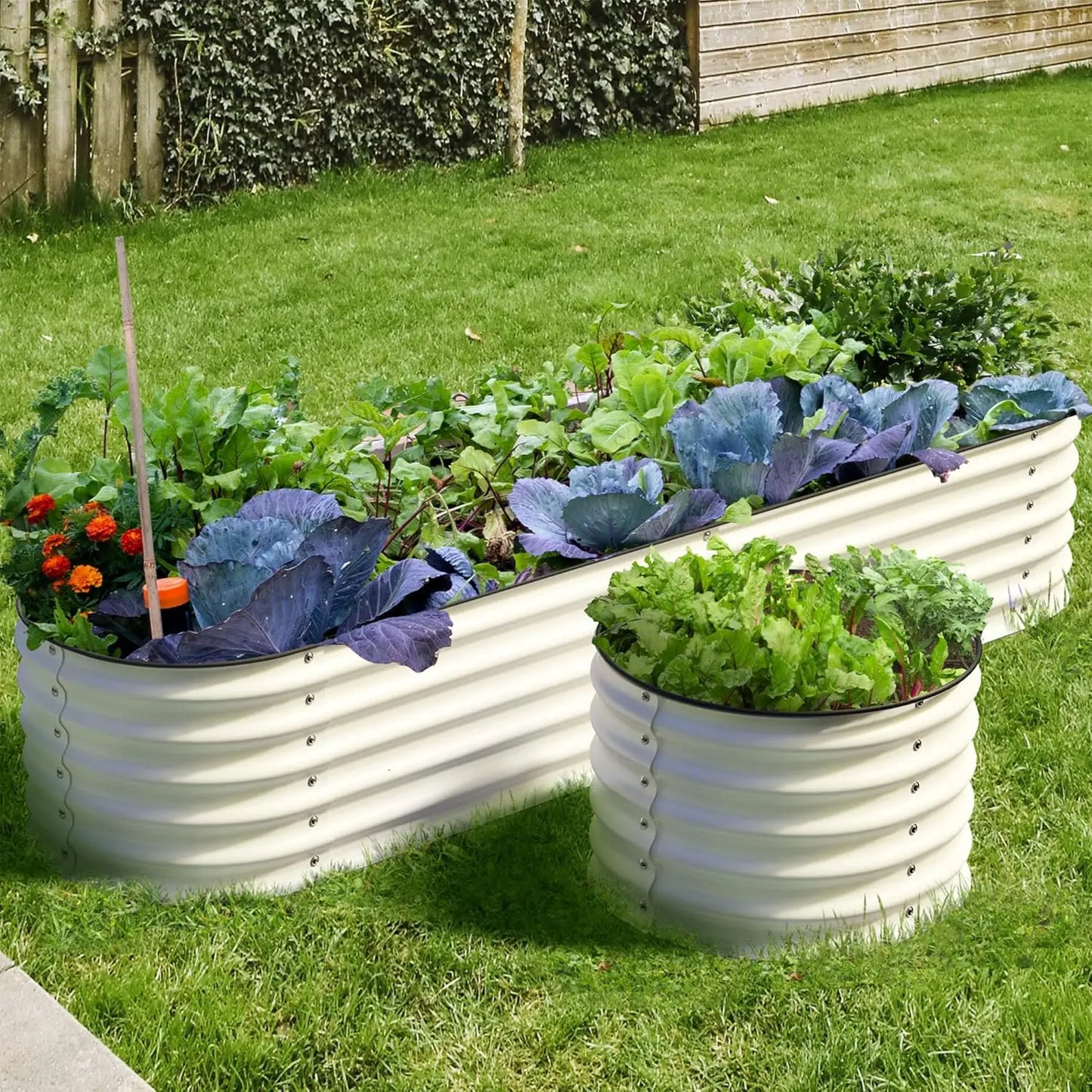 Olle 4-Style Modular Galvanized Raised Garden Beds Outdoor