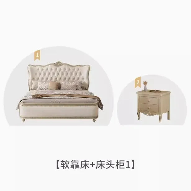 Aesthetic Modern Bed Quilts Vintage Bedroom Luxury Headboard King Size Double Beds Garden Furniture Sets