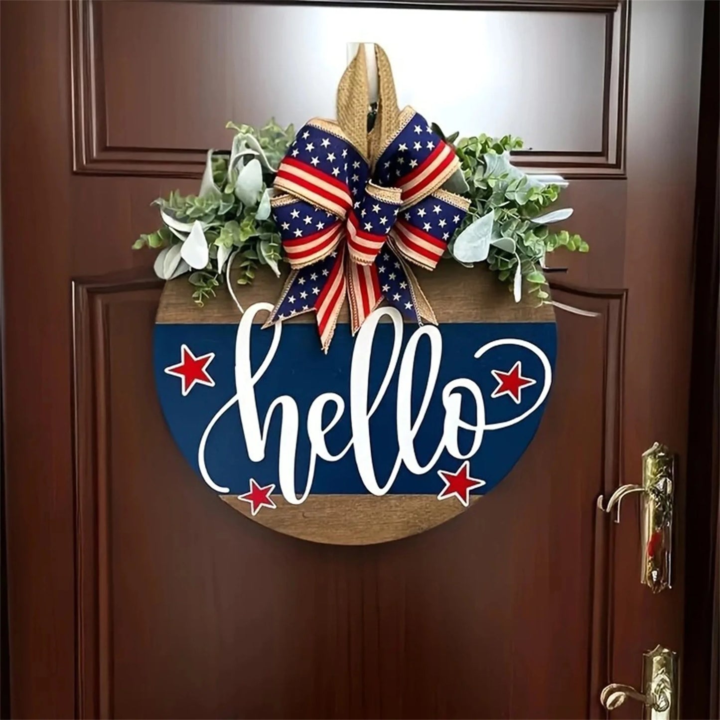 Hign Concerned Patriotic Wooden Welcome Sign For Porch