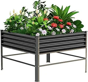 Doniks Raised Garden Bed with Legs 48x48in 1000lb Capacity