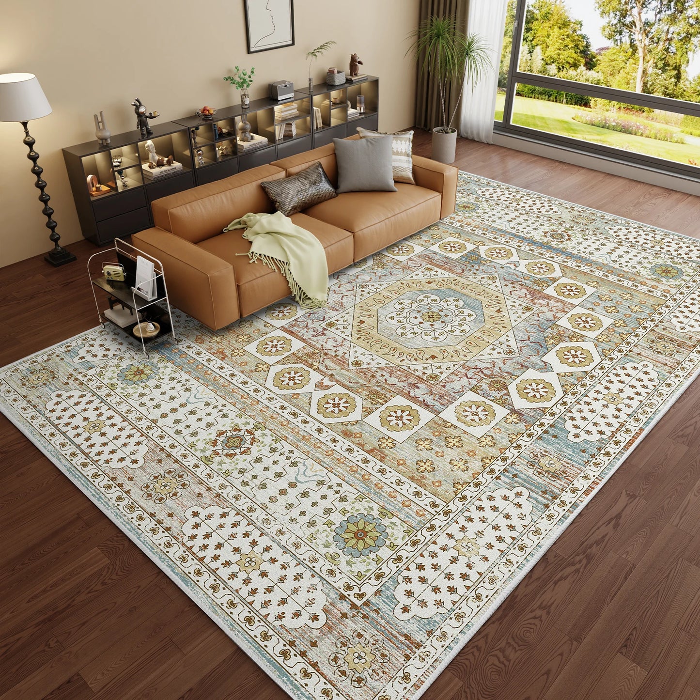 Washable Rug With Non-Slip Backing Non-Shedding Floor Mat
