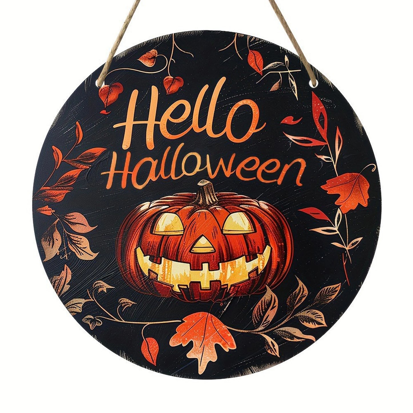 Spooky Halloween Wooden Ghost Door Hanger Haunted Hanging Decorations for Wall Home Holiday Party Decor