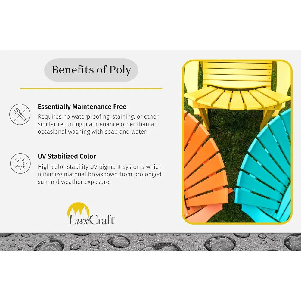 Hign-Concerned Poly Deluxe Adirondack Chair Outdoor Patio