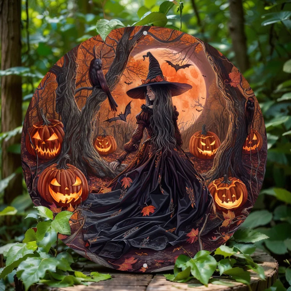 - 1pc 8x8 inches Aluminum Flat Sign | Witch Theme Decor | Ideal for Office, Home, Apartment & Dining Room