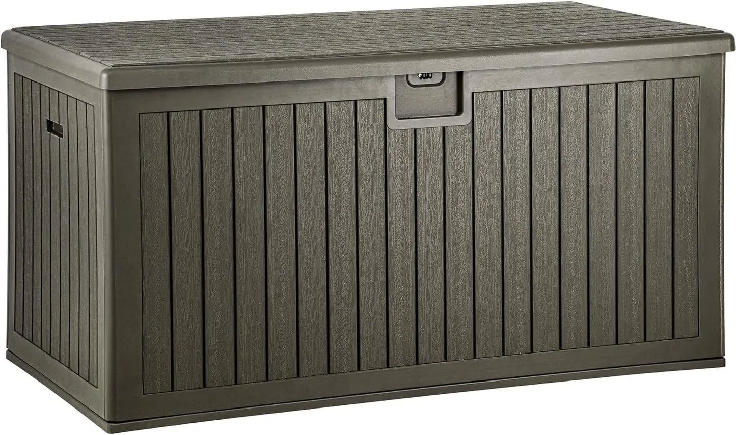 260 Gallon Double Wall Deck Box with Divider Side Handles