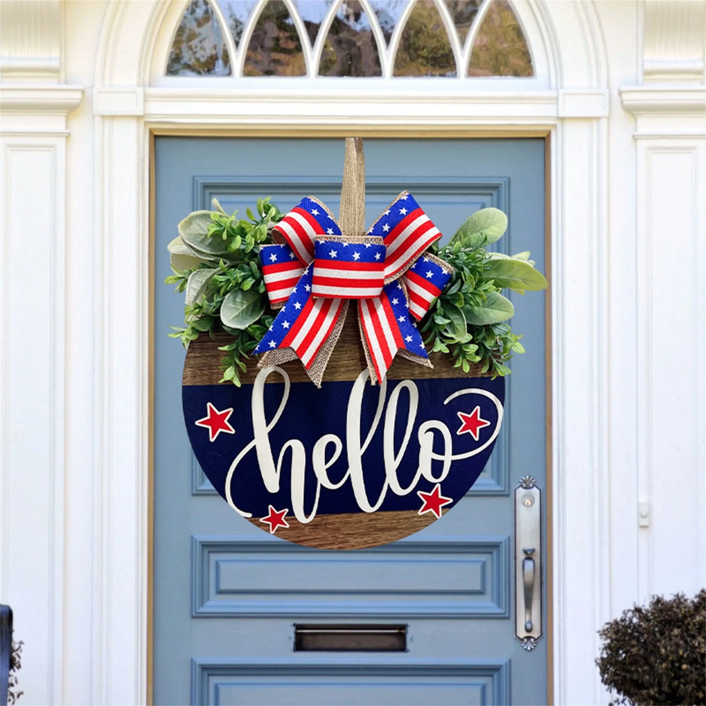 Hign Concerned Patriotic Wooden Welcome Sign For Porch