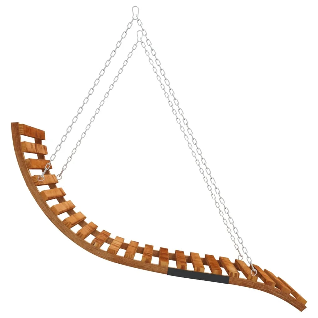 Swing Bed Bent Wood with Teak Finish Comfortable Hanging Chairs