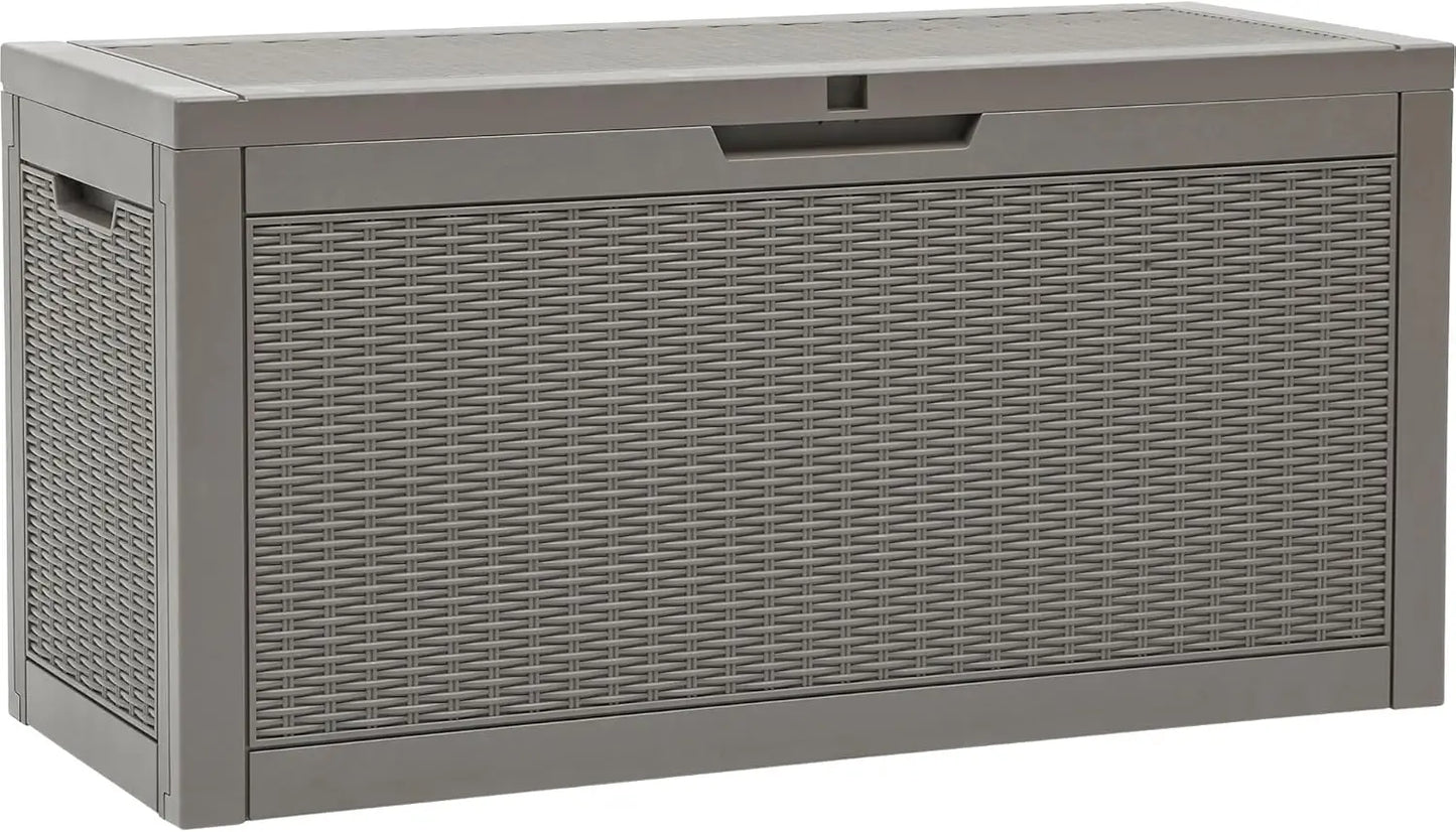 260 Gallon Double Wall Deck Box with Divider Side Handles