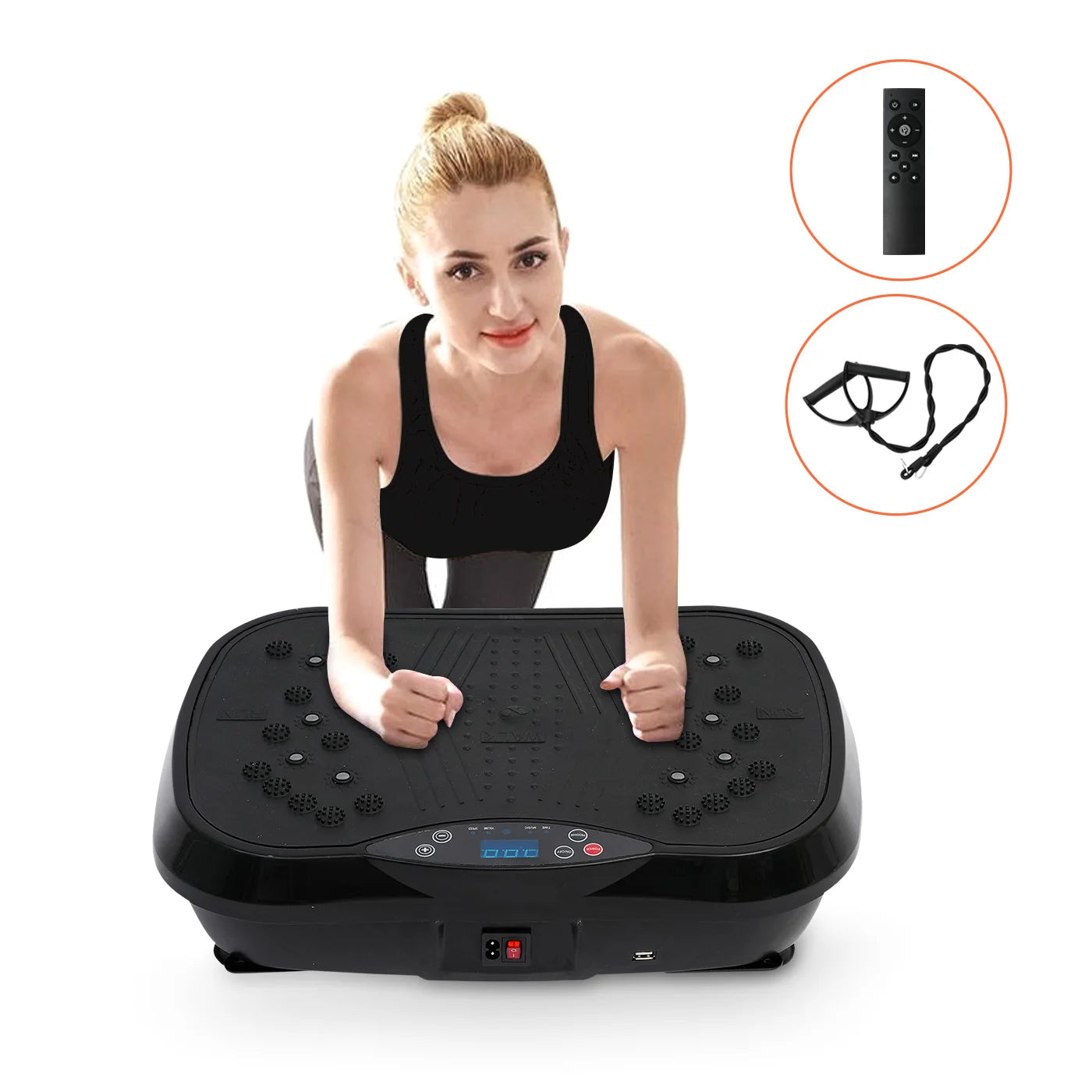 Portable Vibration Plate Exercise Machine for Home Fitness Fat Burning Whole Body Shaping Electric Muscle Massager