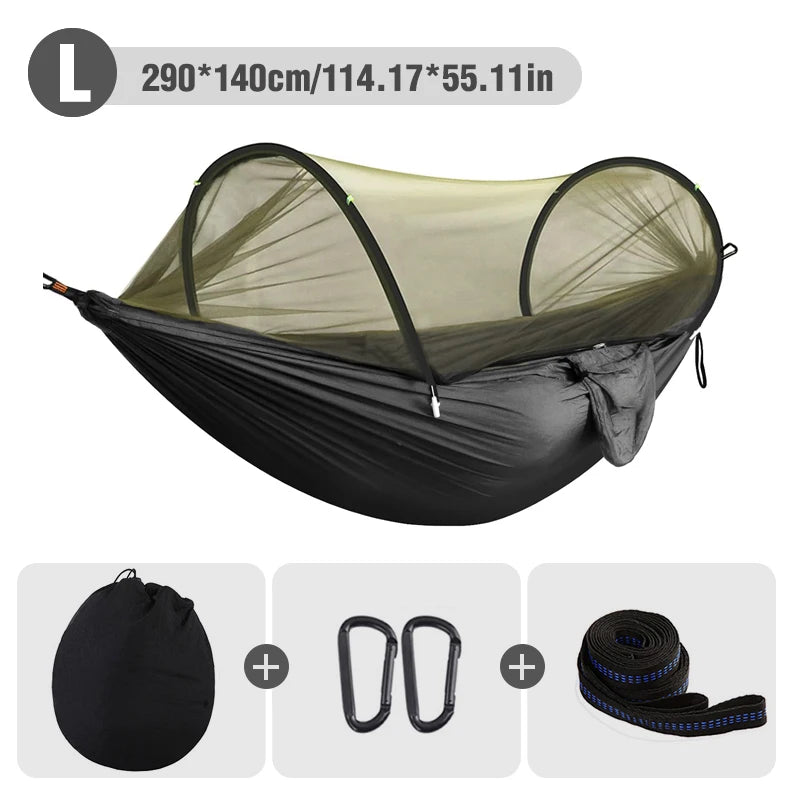 WESTTUNE Outdoor Camping Hammock with Mosquito Net Quick Open
