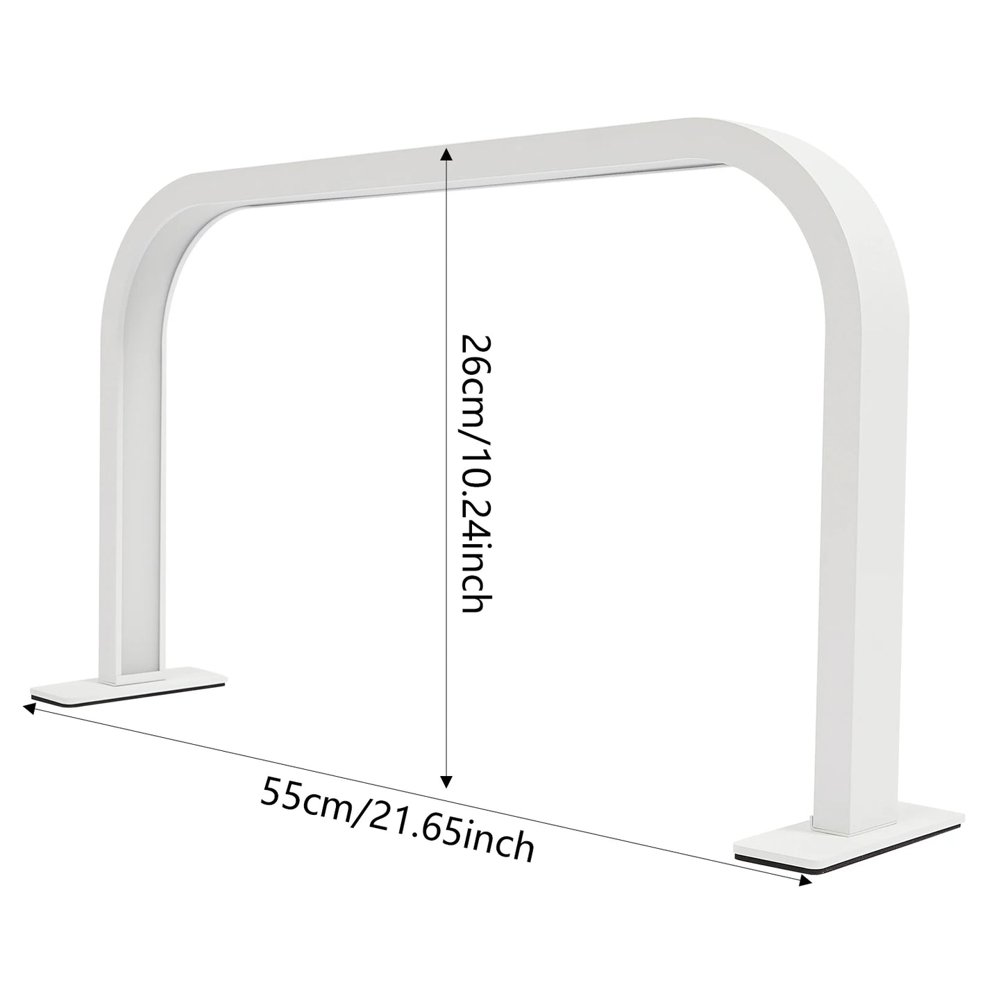 Adjustable Nail Desk Lamp 36W LED Task Light with 10 Brightness Levels Gooseneck 1600LM for Salon Home White Aluminum Body