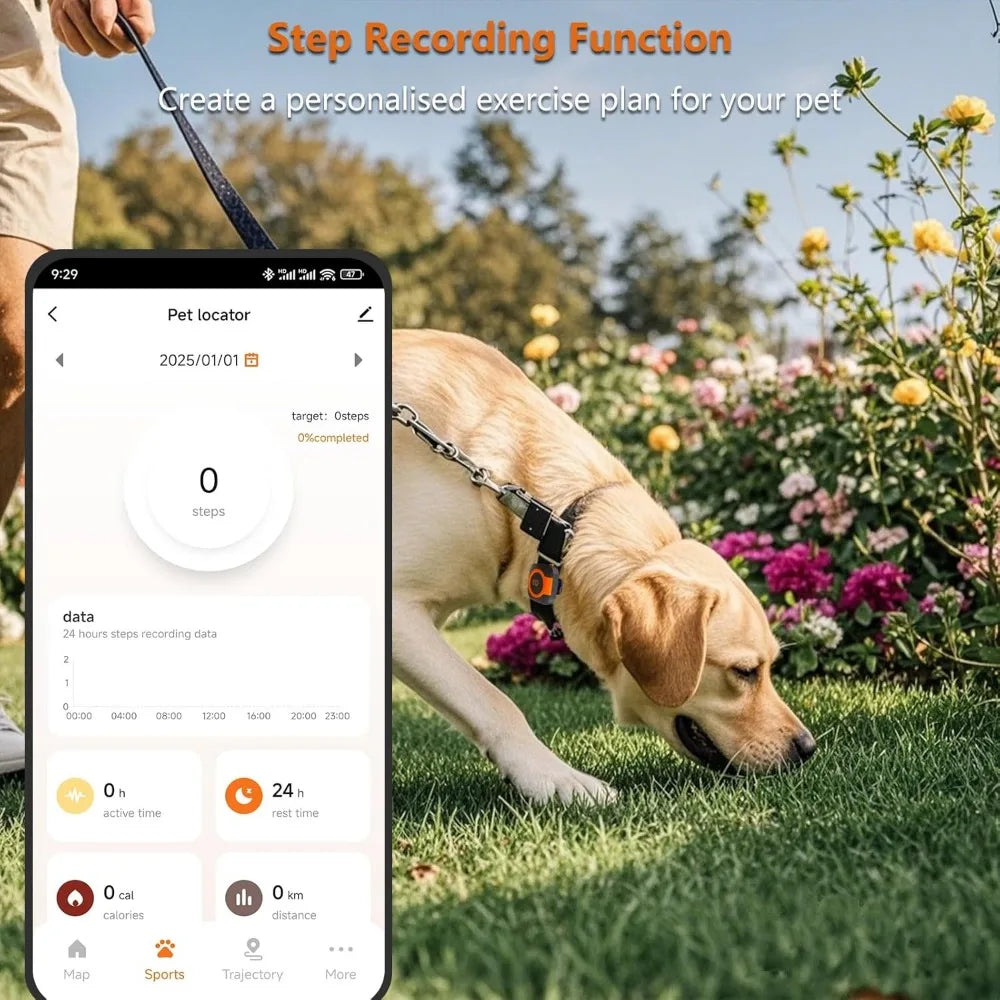 GPS Pet Tracker With Health Monitoring For Dogs Activity