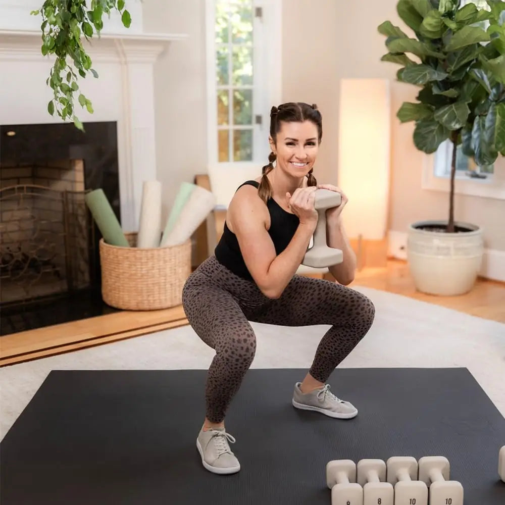 Anti Slip Thick Handle Dumbbells Square Free Weights for Home Workouts and Weightlifting Non Slip Grip Fitness Equipment