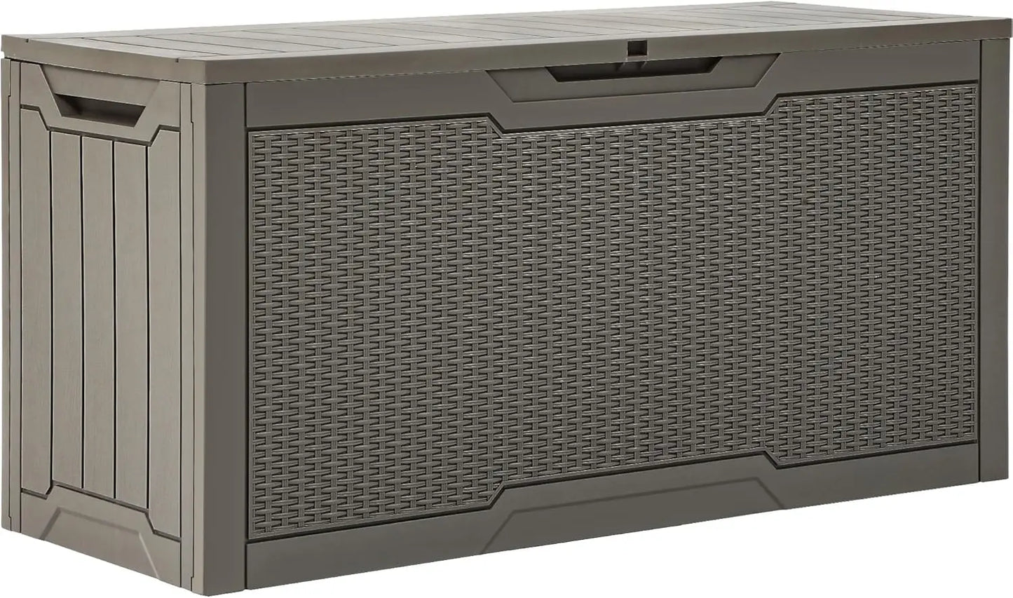 260 Gallon Double Wall Deck Box with Divider Side Handles