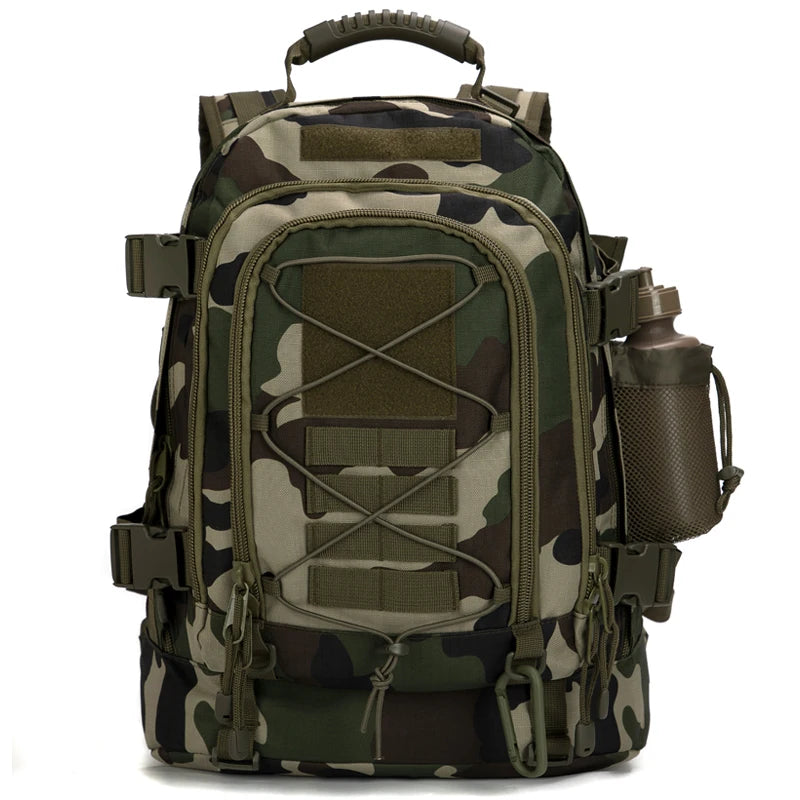 65L Outdoor Tactical Backpack for Men Large Capacity Military Hiking Bag Travel Camping Rucksack