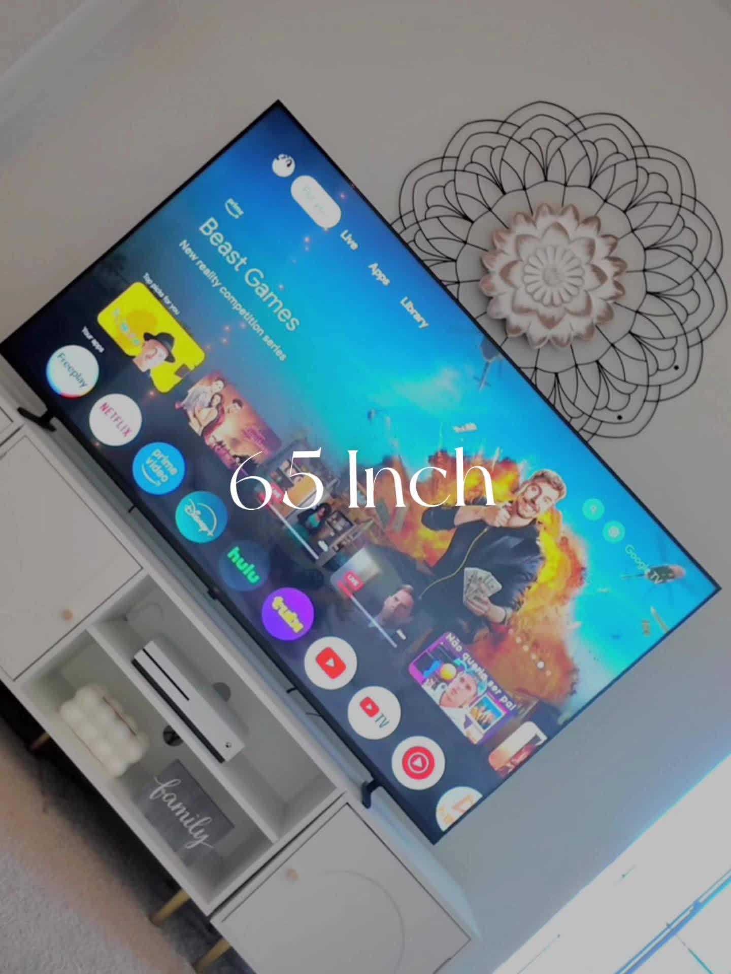 FPD 75 Inch Smart TV Google TV 4K UHD with Google Play And Google Cast Built In, HDR 10, Vision Atmos, MEMC, Voice Remote, Stream Live TV (Canvas-Series, US75J1U, 2025 Model)