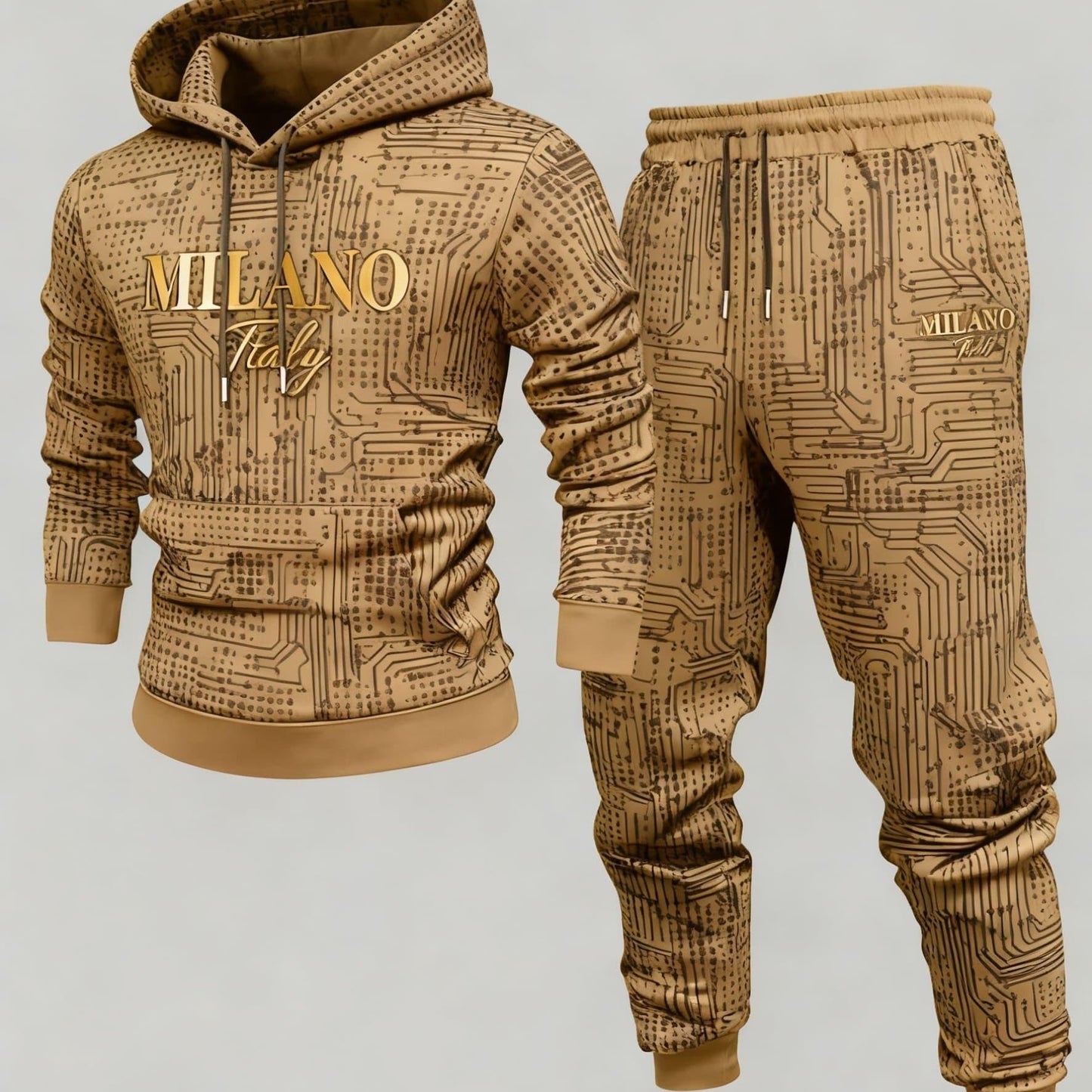 2pcs set, autumn and winter Men's hooded drawstring long-sleeved trousers set, selected high-quality fabrics, breathable, comfortable and easy to wear, the first choice for holiday gifts for family, objects, brothers and frie