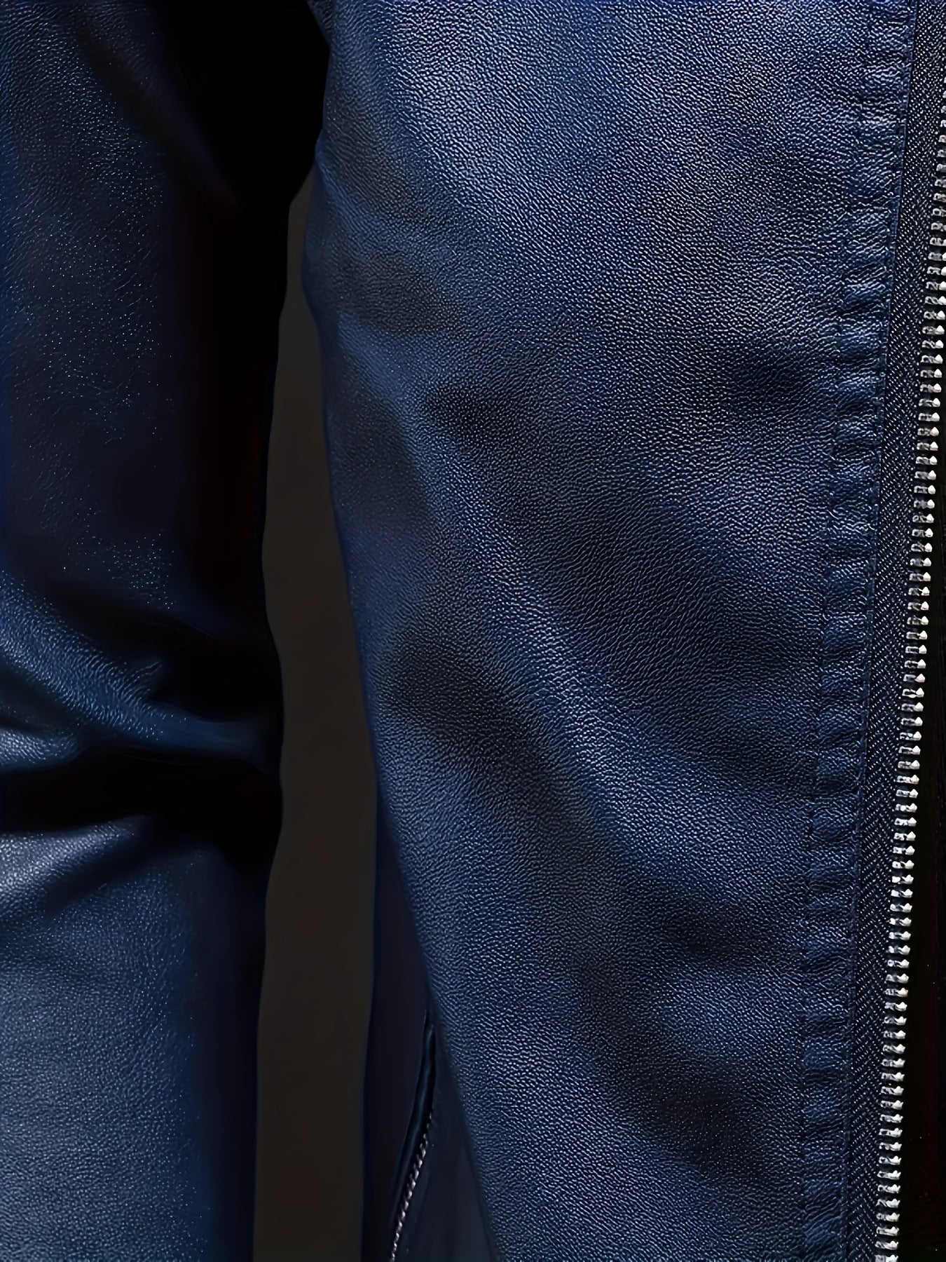 Men's Retro Street Style Bomber Jacket with Stand Collar & Zipper Closure - Solid Black/Blue/ Brown/Beige/Gray/White - Full-Zip Casual Coat with Functional Pockets, Shell & Lining for Spring/Fall, Motorcycle & Casual Attire -