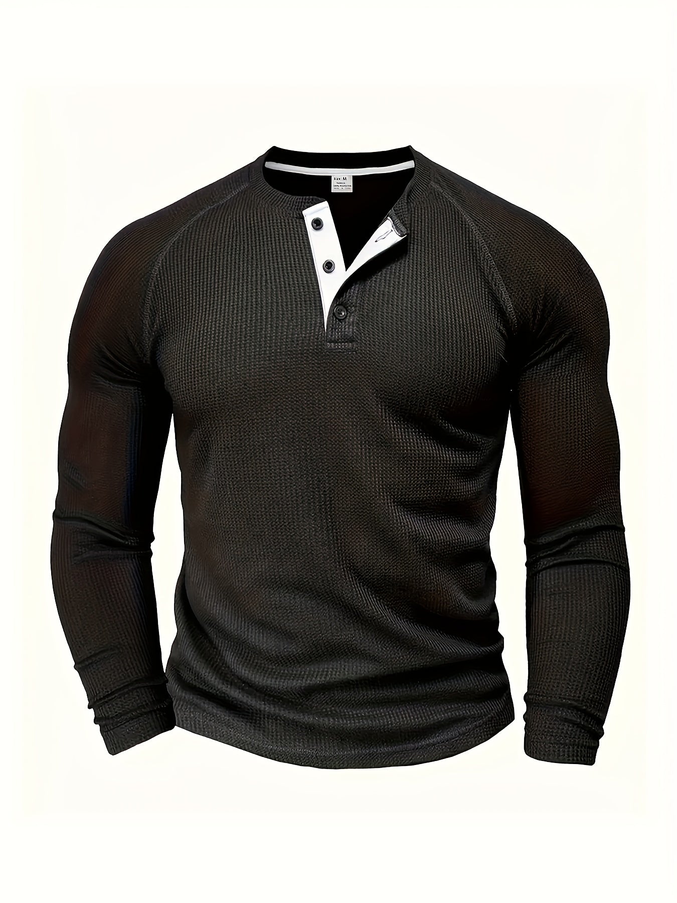 4pcs Men'S Loose Solid-colored Shirt With A Round Neck And Half-button Design, Suitable For Outdoor Activities And Everyday Wear.