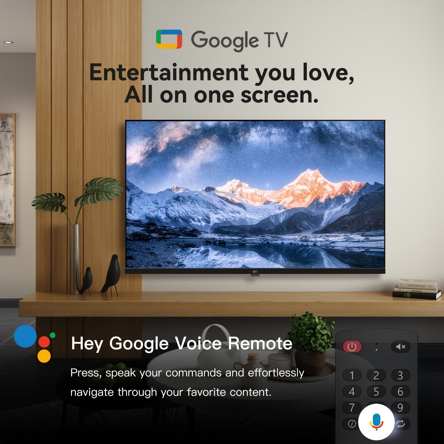 FPD 75 Inch Smart TV Google TV 4K UHD with Google Play And Google Cast Built In, HDR 10, Vision Atmos, MEMC, Voice Remote, Stream Live TV (Canvas-Series, US75J1U, 2025 Model)