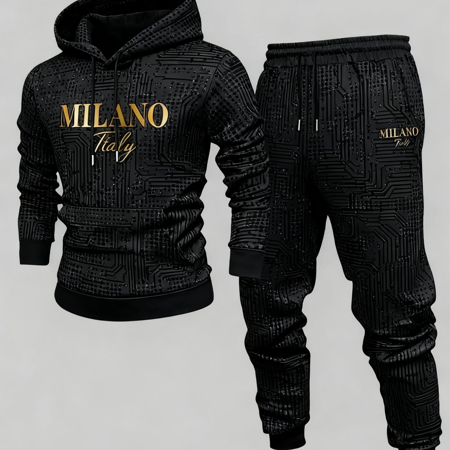 2pcs set, autumn and winter Men's hooded drawstring long-sleeved trousers set, selected high-quality fabrics, breathable, comfortable and easy to wear, the first choice for holiday gifts for family, objects, brothers and frie