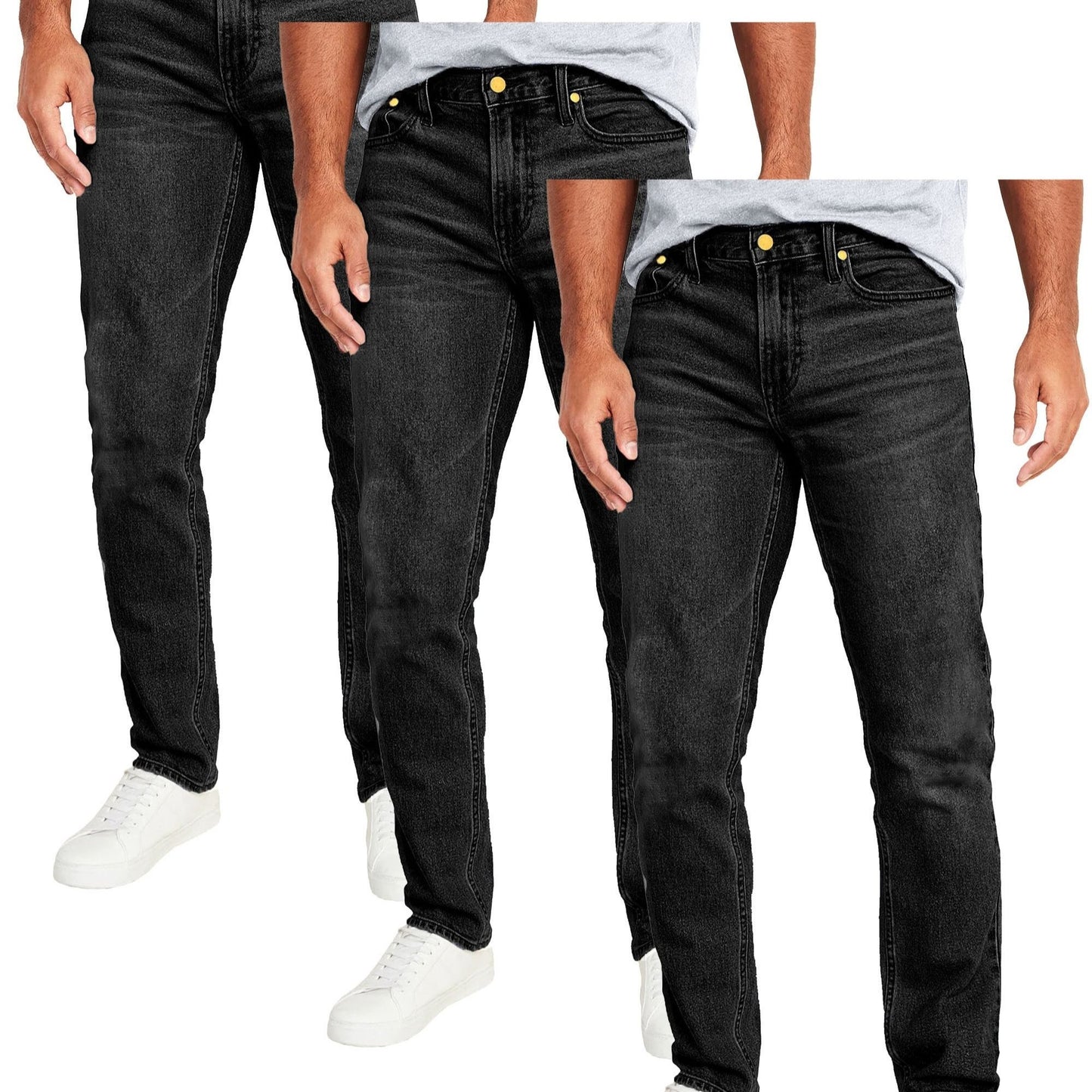 3-Pack Men's Flex Stretch Slim Straight Jeans