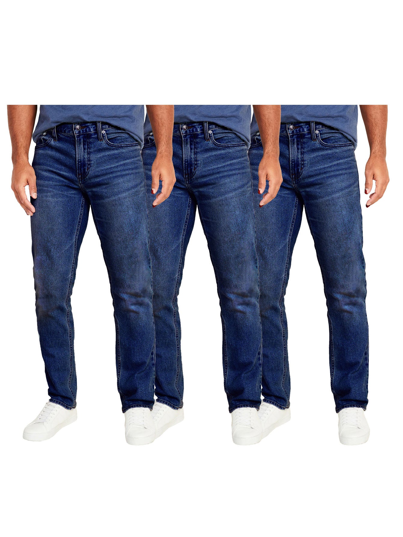 3-Pack Men's Flex Stretch Slim Straight Jeans