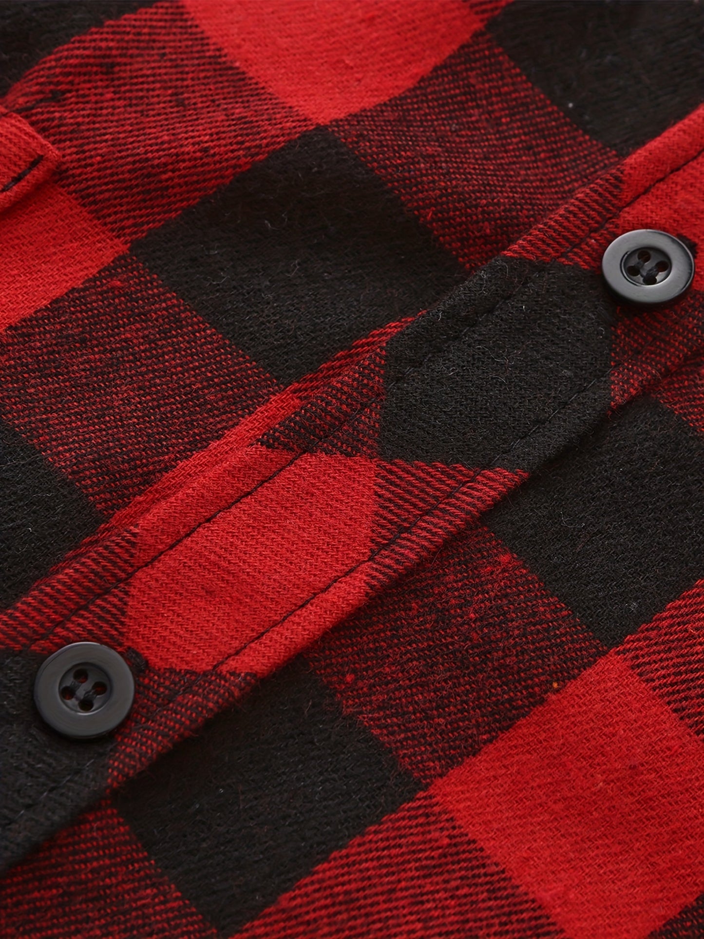 Black/Red/Blue 3 Pack Men's Flannel Hoodie Shirts - Casual Button- Long Sleeve Hooded Jackets with Pockets, Machine Washable, Regular Fit, Solid Color, Everyday Comfort Apparel, Plaid Pattern Design, Nonstretch Fabric