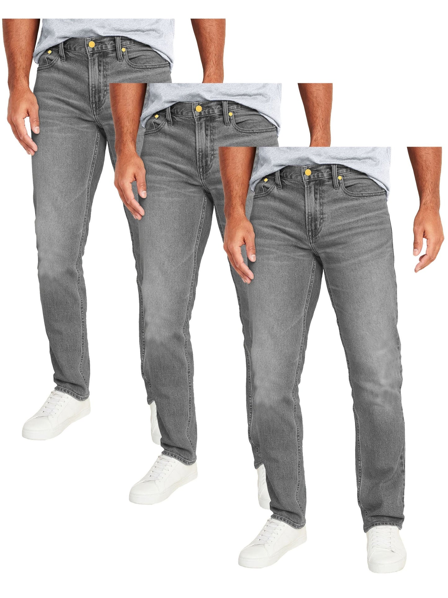 3-Pack Men's Flex Stretch Slim Straight Jeans