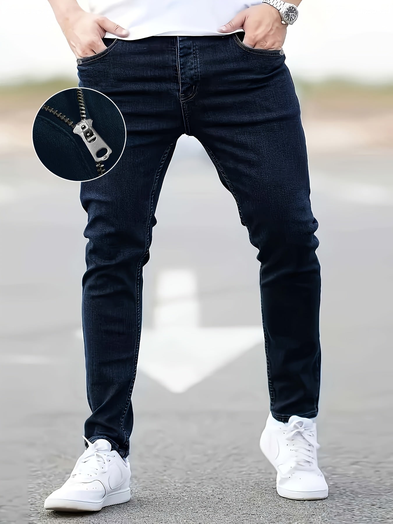 4 Pack High Street Fashion Men's Jeans - Versatile Stretch Slim Fit Men's Jeans