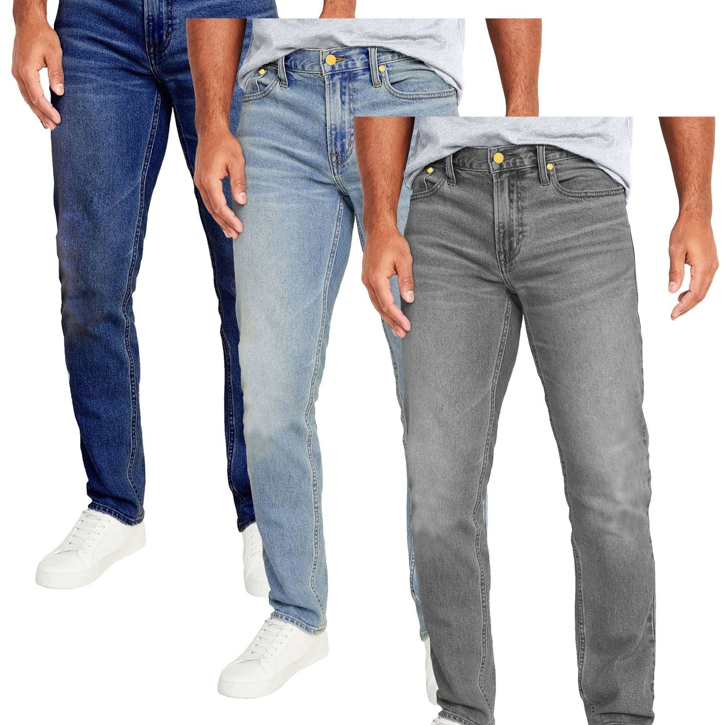 3-Pack Men's Flex Stretch Slim Straight Jeans