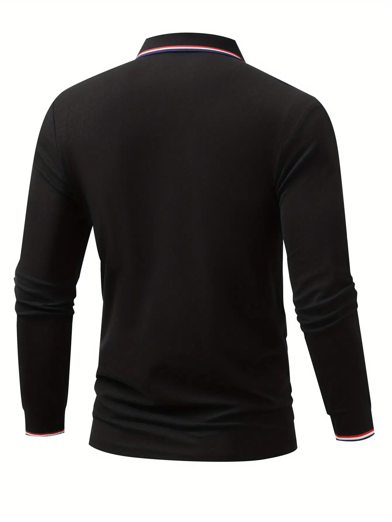 Men'S Slim-Fit All-Season Long-Sleeve Shirt - Full-Body Print with French Flag Design, Turn- Collar & Red/White Piping - Breathable for Golf, Business Casual & Casual Attire - Versatile Workwear & Outdoor Sports Shirt - Ideal