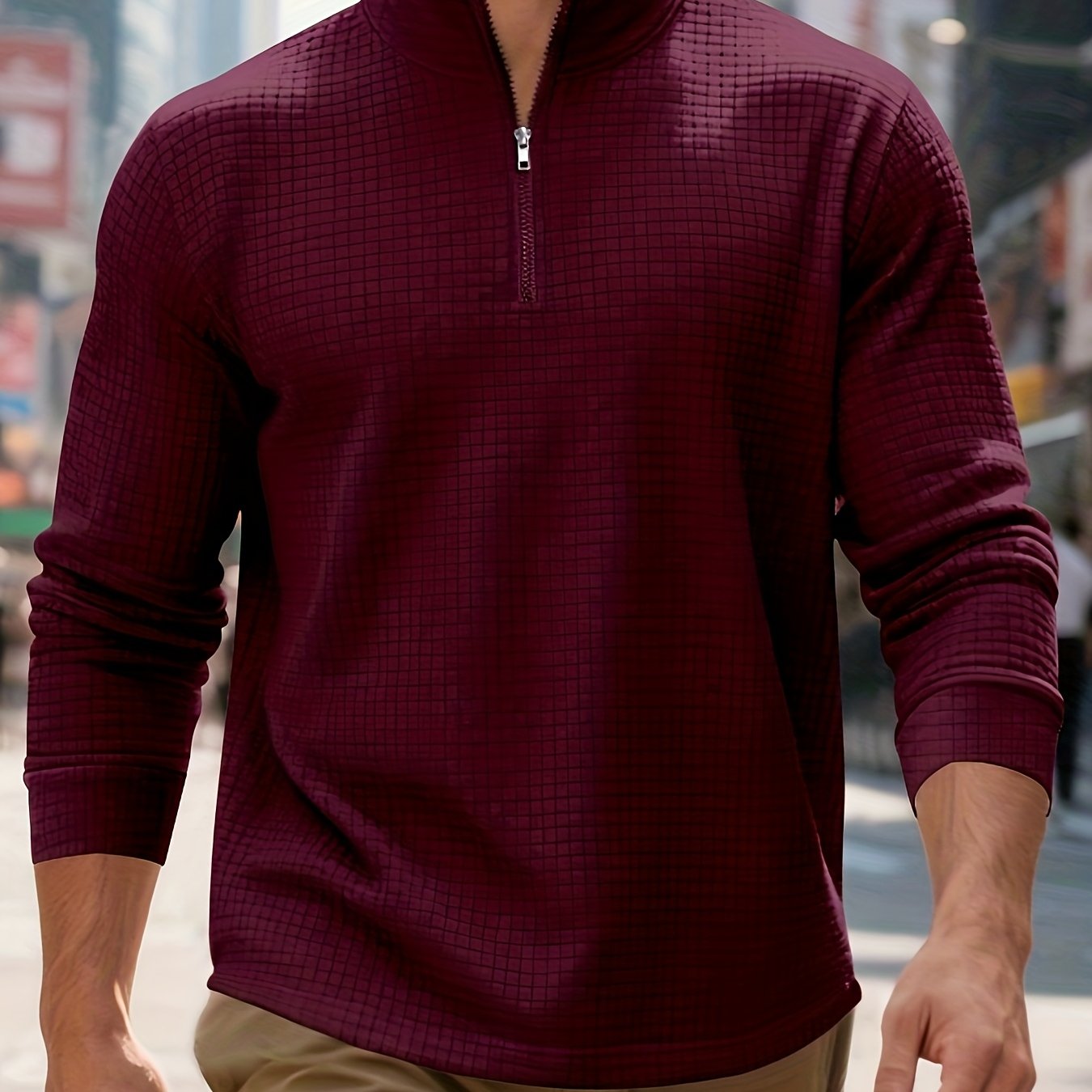 Men'S Heavyweight Full-Zip Hoodie - Winter Warmth Full-Zip Front Closure, Stand Collar Long Sleeve Pullover Sweatshirt, Casual Commuter Jacket for Everyday & Formal Wear, Easy-to-Wear Layering Piece (NavyBrown) - Ideal for Of