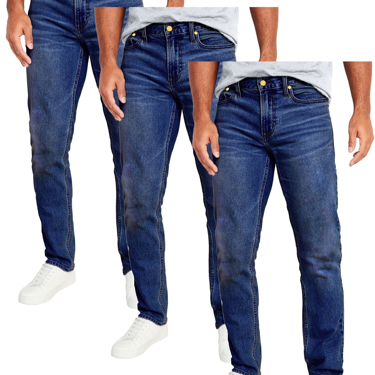 3-Pack Men's Flex Stretch Slim Straight Jeans