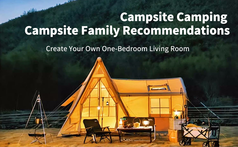 Large Inflatable Tent 135 SQFT for 8 to 10 Person Four Season Waterproof Quick Setup Cabin Tent with Reflective Mylar 600D Oxford Material