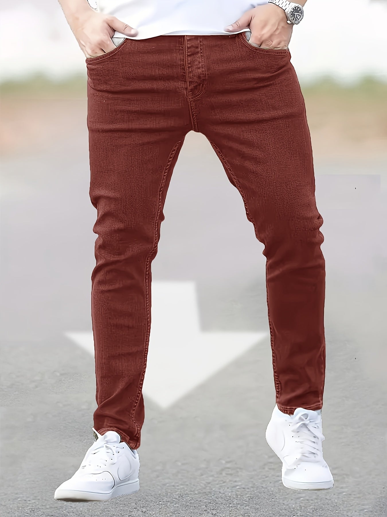 3 Packs - Cost-effective Men's Jeans - Street Style Trendy Slim Fit Men's Jeans - Wearable In All Seasons, Casual Wear Bottoms, Daily Outfit Essential, Regular Length Jeans, Solid Color Jeans, Street Style Enthusiasts, Budget