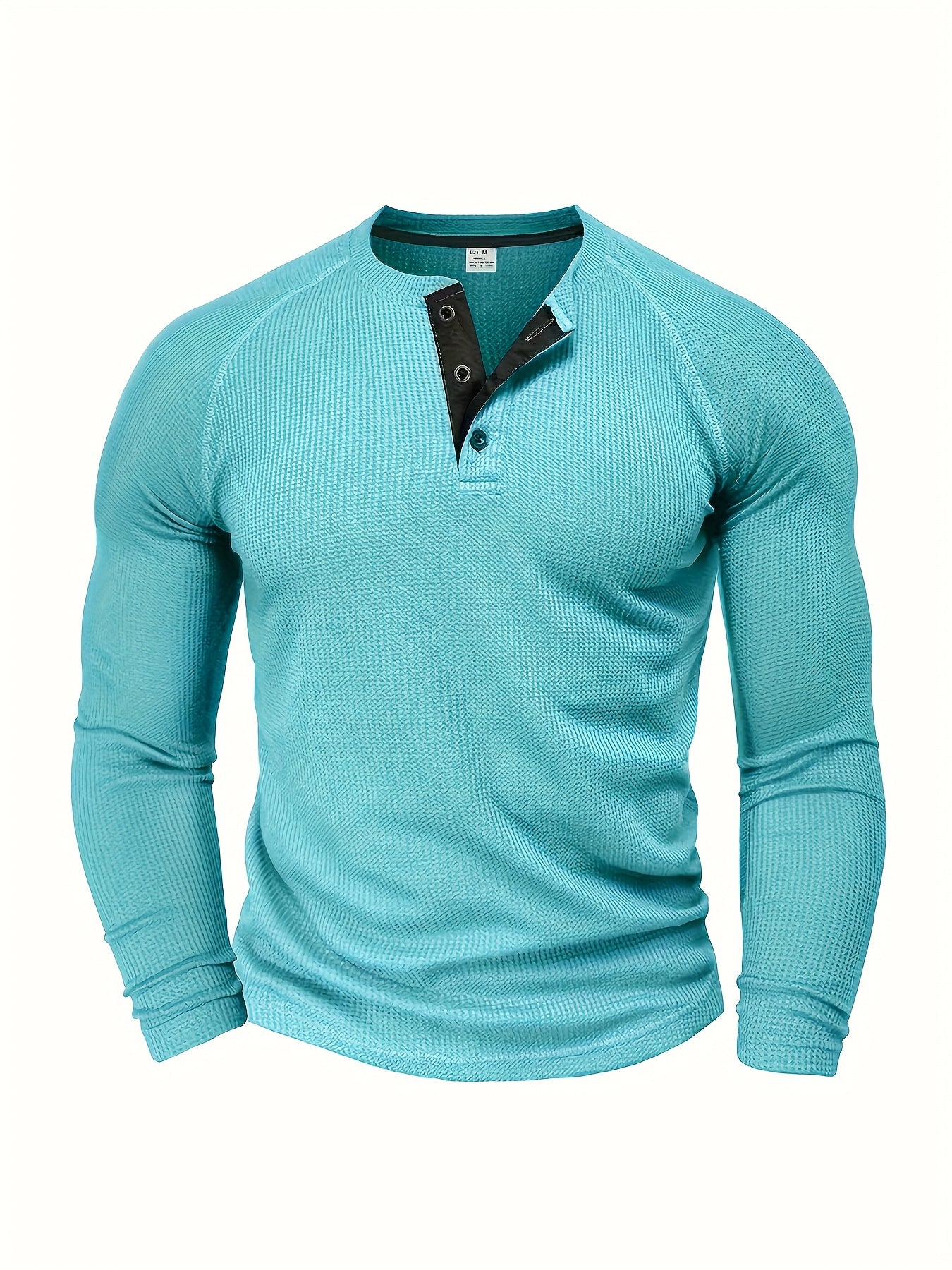 4pcs Men'S Loose Solid-colored Shirt With A Round Neck And Half-button Design, Suitable For Outdoor Activities And Everyday Wear.