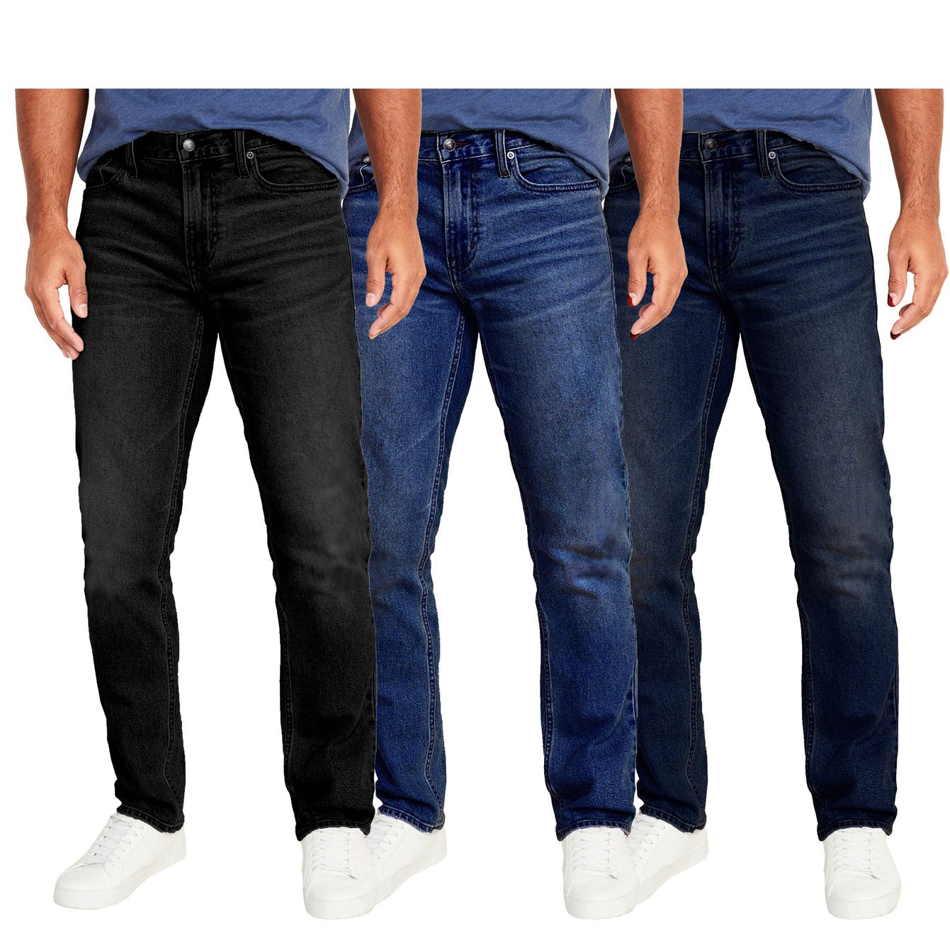 3-Pack Men's Flex Stretch Slim Straight Jeans