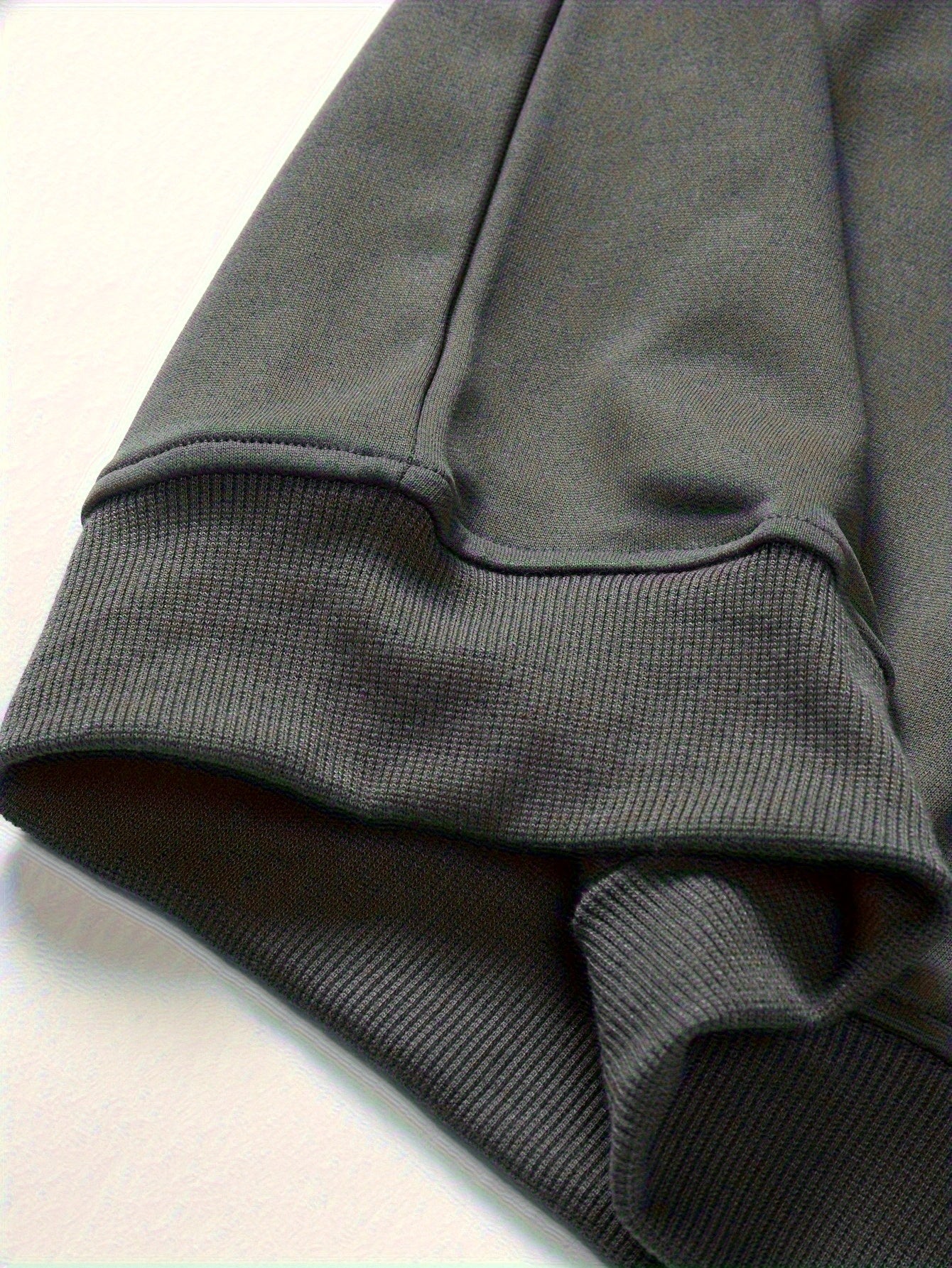 Men's Crewneck Sweatshirt - Dark Charcoal Gray with Heartbeat Graphic, Stretchy Long Sleeve Pullover for Everyday & Formal Wear, Machine Washable Winter Sweater for Cool Weather Layering, Cute Sweatshirts