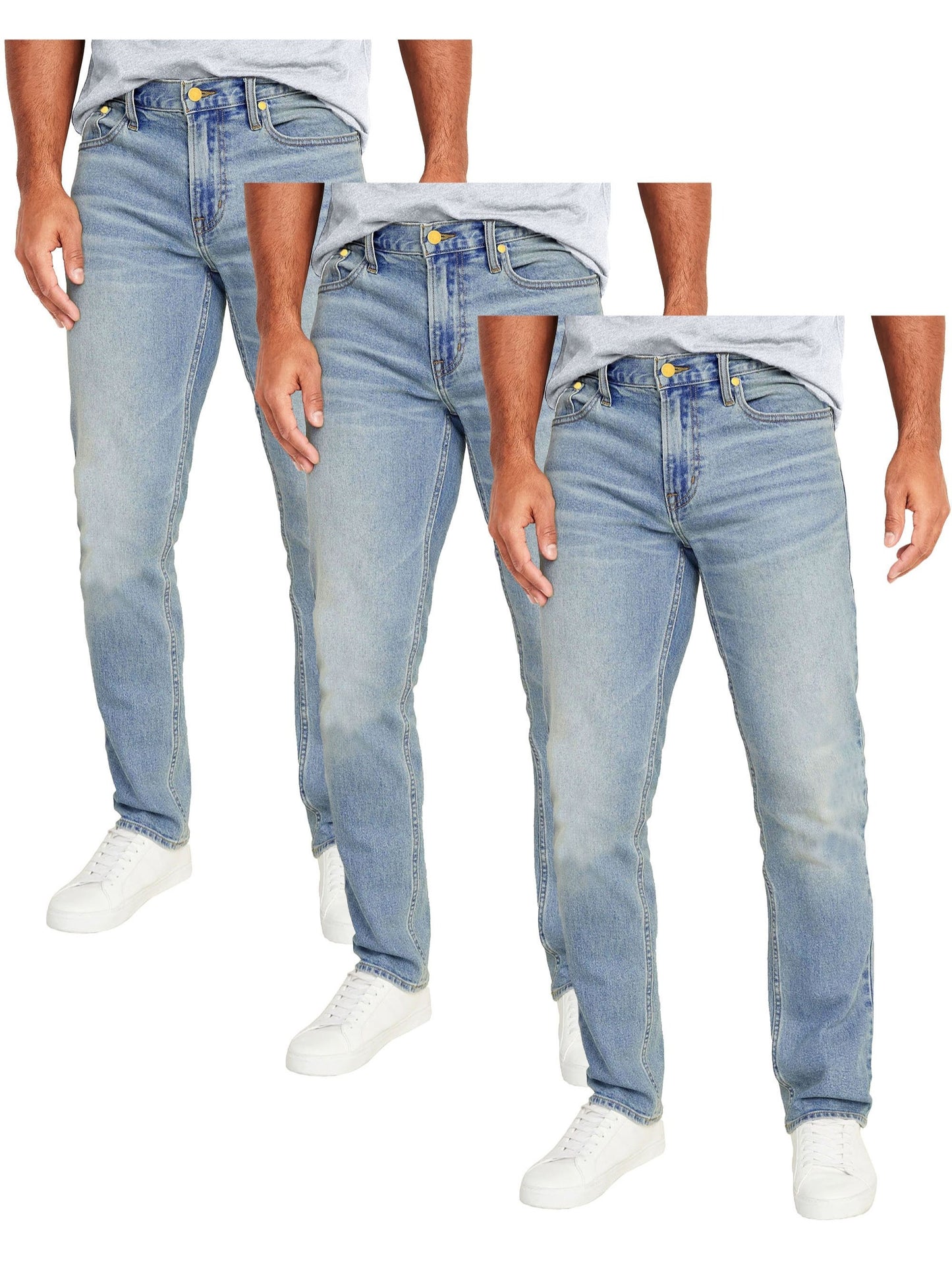 3-Pack Men's Flex Stretch Slim Straight Jeans
