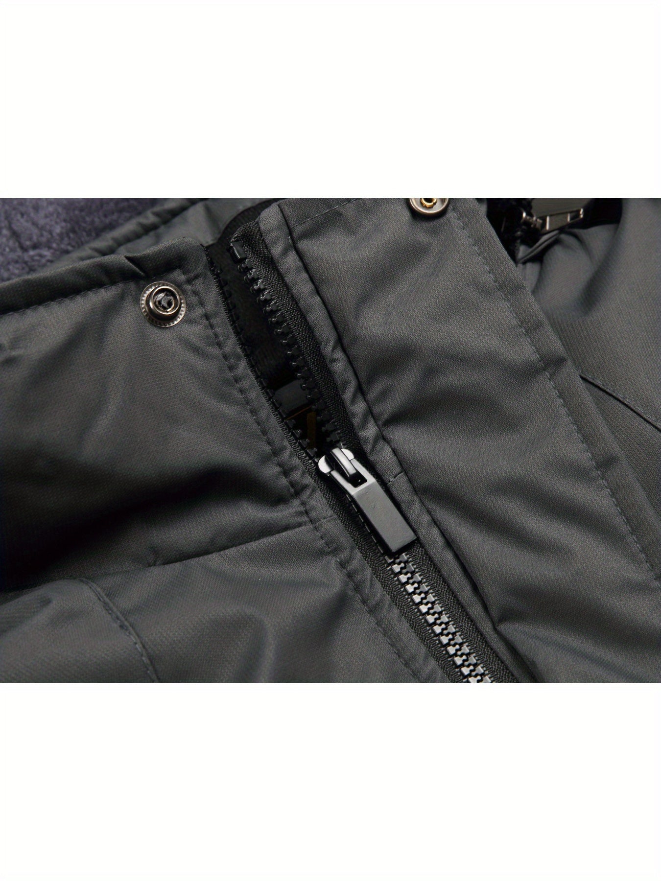 Keevoom Men's Fleece-Lined Jacket Hooded High Quality Windproof Shell Coat with Full-Zip, Hood & Pockets - Loose Fit Winter Sports Gear for Skiing, Snowboarding, (Grey) - Machine Washable, Winter Jacket For Women, Winter Jack