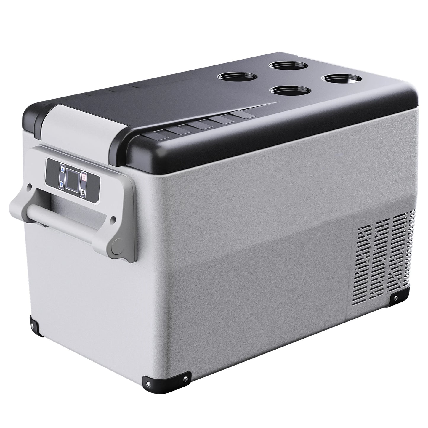 SIMZLIFE 55L Dual Zone Car Refrigerator 12/24V DC Portable Compressor Cooler Fridge Freezer for Camping Travel Truck