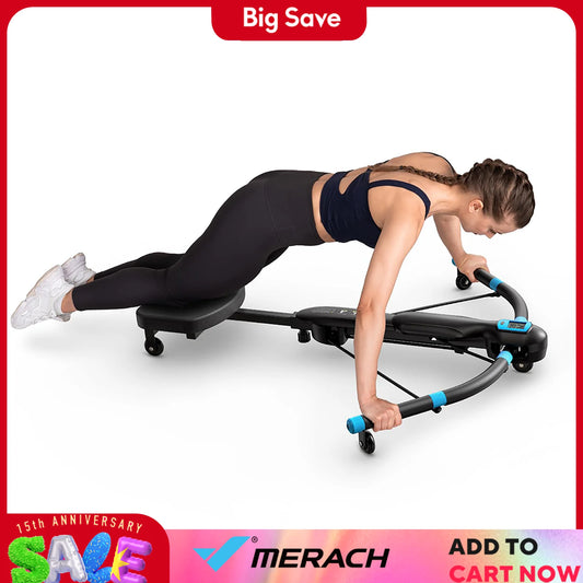 Merach Core Trainers Abdominal Exercise Machine Multifunctional Fitness Equipment for Home Gym Black Dragonfly Design